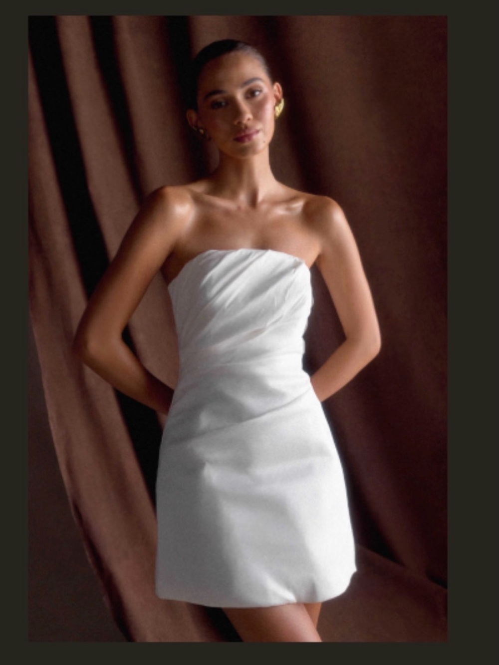 Meshki White Strapless Mini Dress